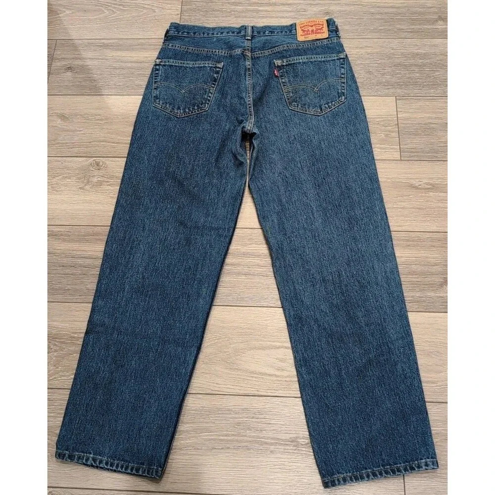 LEVI'S 550 36x32 BLUE JEANS MEN'S STRAIGHT LEG DARK WASH